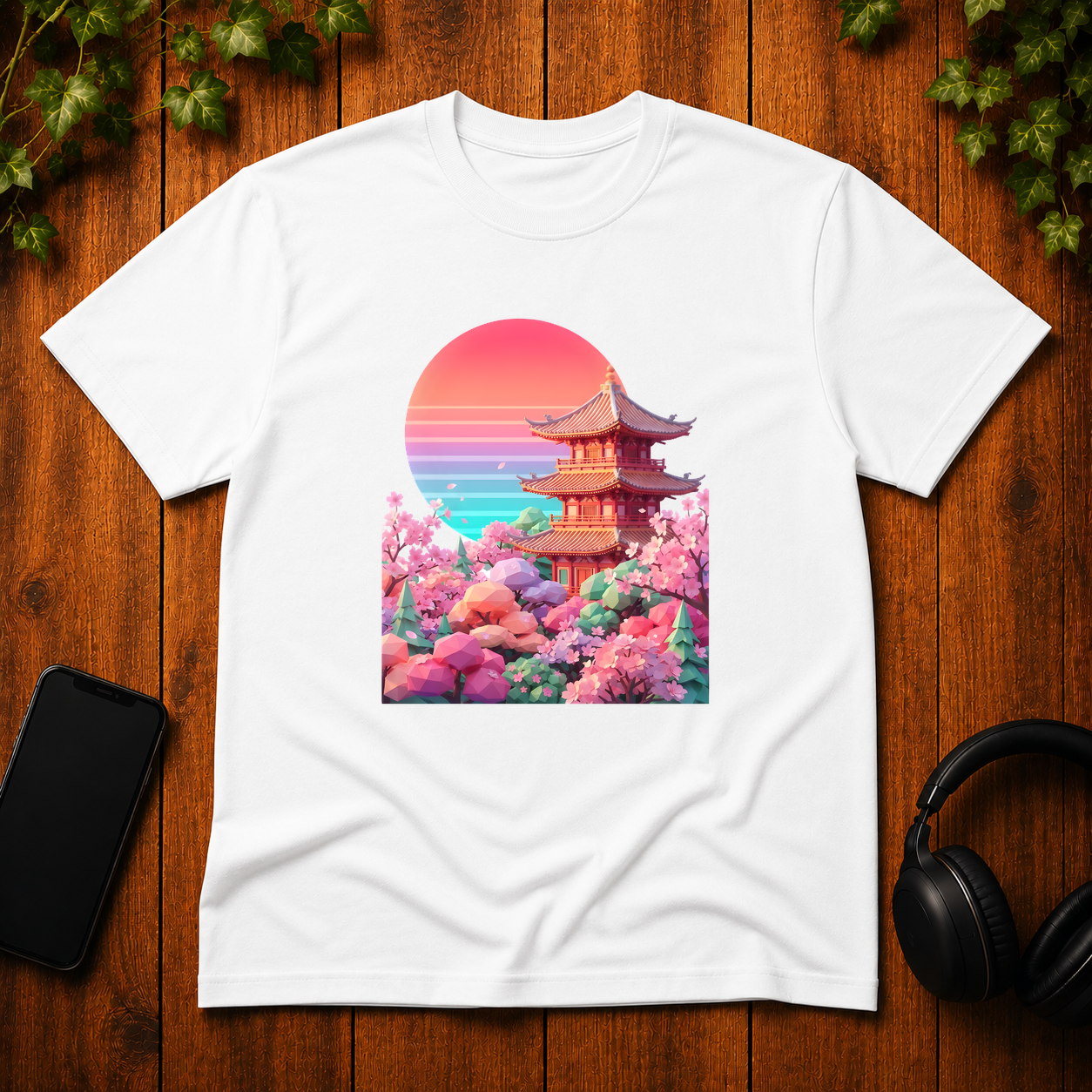 Low Poly Blossom - T-Shirt